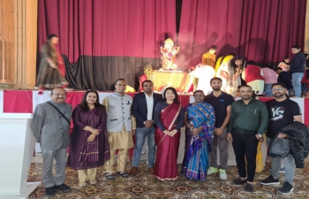  High Commissioner Ms. Gloria Gangte joins Hindu Association of Malta in Ganesh Pooja that brought together Hindu communities from India, Nepal & Bangladesh.